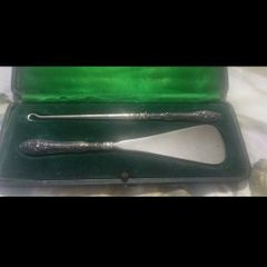 Victorian Sterling Silver large shoe horn and boot hook