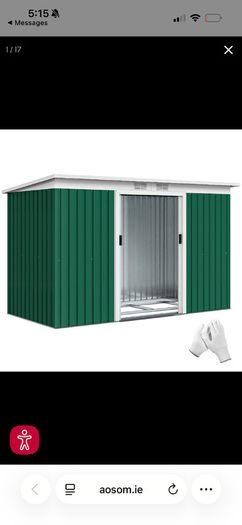 Outsunny metal garden shed - 2.8m x 1.3m