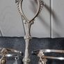 Antique 1868 Silver Plated Twin Wine Bottle Coaster Stand Holder Carrier Image 6