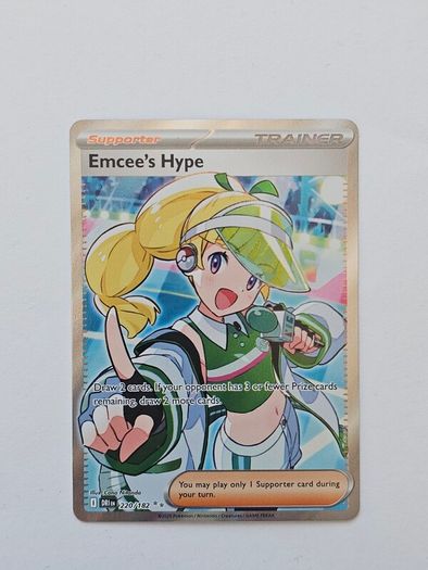 Emcee's Hype 220/182 Full Art Ultra Rare Destined Rivals Pokemon Card