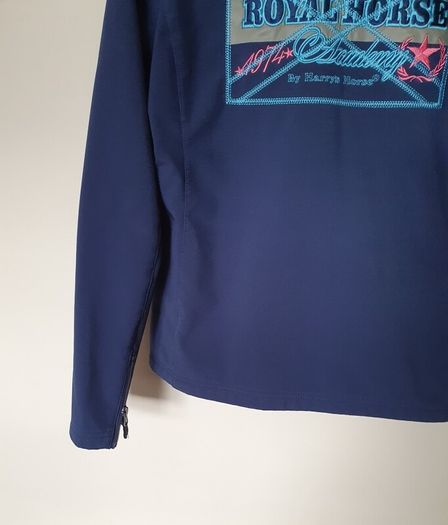Harry's Horse soft shell jacket size large ptp 20" Navy like new
