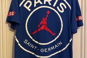 Jordan x PSG Oversized Logo T-Shirt Paris Blue Size Medium