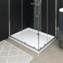 Shower Base Tray with Dots White 80x100x4 cm ABS Image 2