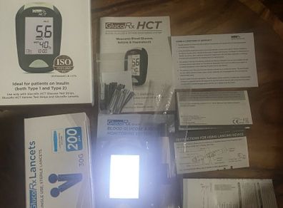 Gluco Rx Hct Blood Glucose Ketone monitoring diabetes system set