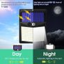 NEW SALE | Security Lights Outdoor Motion Sensor - 144 LED Solar Powered Security Light Outside Garden Fence Lights Waterproof Outdoor Wall Lighting 3 Modes Solar Pir Lights for Front Door Yard Garage Image 6