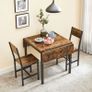 Dining Table Folding Kitchen Table for 2-4 People Small Spaces Vintage Brown/Black Image 2