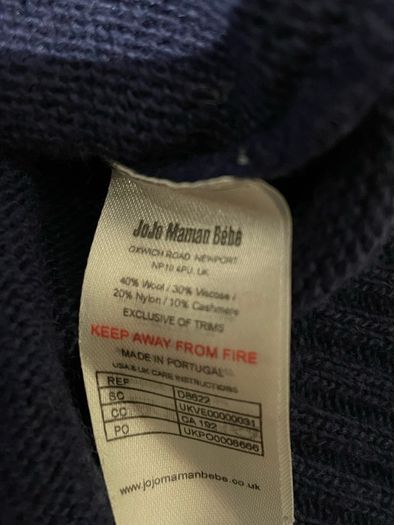 Christmas jumper Jojo Maman Bebe 4-5 y with cashmere