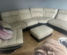 7 seater couch set plus poof.