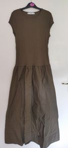 Olive green Mango maxi dress