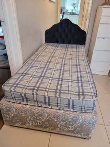 Single bed and chair