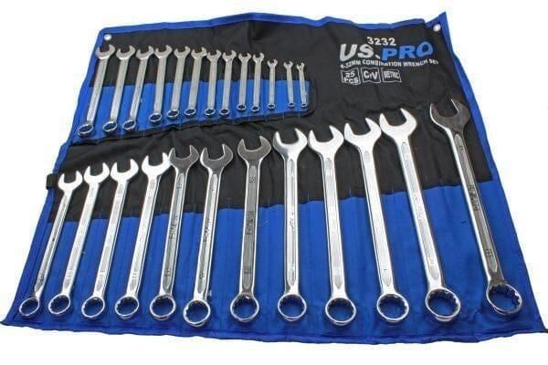 25 Piece Metric Combination Spanner Set