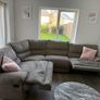 EZ living Isabelle- taupe fabric reclining corner sofa Image 3