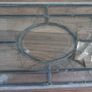 Antique Stunning Leaded Stained Glass Window Art  40,5" x 9" Image 8