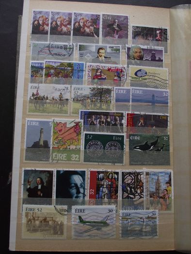 An album with Irish stamps. Reminder with duplications