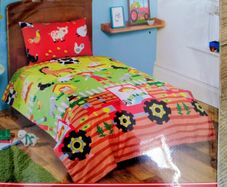 Junior Duvet set that's reversible (Farmer & Friends set)