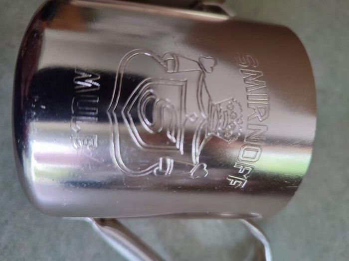 SET OF 2 Vintage 12oz. Aluminum Smirnoff Mule Mug Cup Made In Hong Kong