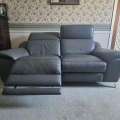 EZ Living Leather Electric Recliner Sofa