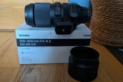 Sigma 100 and 400mm F5 to 6.3 DG DN OS Sony E Mount Full Frame Lens plus TS-111 Tripod Collar