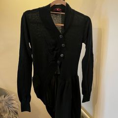 One step, asymmetric tunic cardigan, size S or M