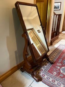 Antique mahogany mirror