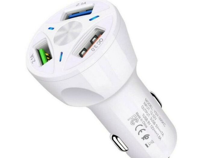 QC 3.0 Car Triple USB Phone Quick Charger 30W (Brand New/Warranty)