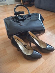 Shoes and Bag/Black Patient Leather .. Special Price