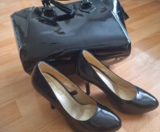 Shoes and Bag/Black Patient Leather .. Special Price