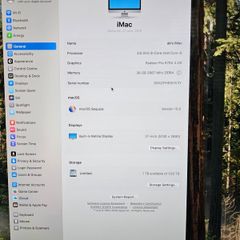 Apple iMac 27" 5K.     i9  36GB ddr4 ram 1TB