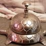 white cast metal turtle/ tortoise counter bell,  ideal for a pet shop Image 2