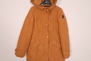 Vero Moda Ochre Mustard Orange Hooded Winter Parka Coat Size M