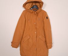 Vero Moda Ochre Mustard Orange Hooded Winter Parka Coat Size M