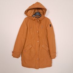 Vero Moda Ochre Mustard Orange Hooded Winter Parka Coat Size M