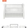 Babymore Eva Sleigh Cot Bed and Mattress Like New Image 6