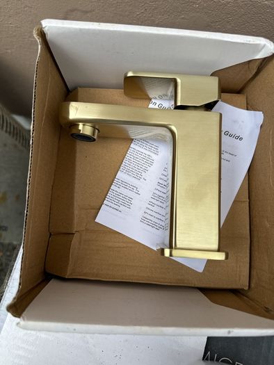 Brushed Gold Basin Mixer