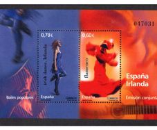 2008 Spain Irish Dance (Irish design) Miniature Sheet Mint Never Hinged (MNH)