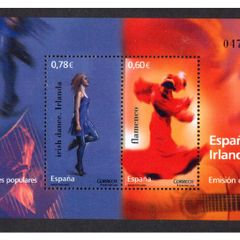 2008 Spain Irish Dance (Irish design) Miniature Sheet Mint Never Hinged (MNH)