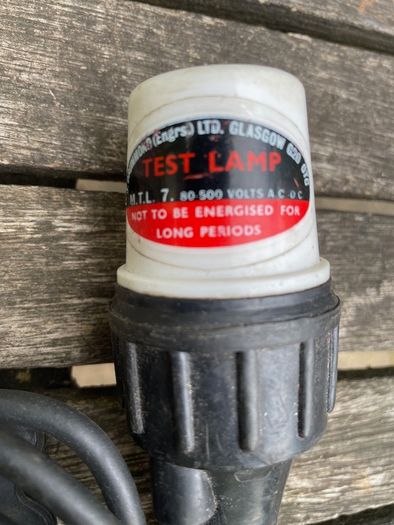 Vintage Test Lamp  80 - 500 Volts AC