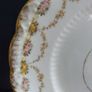 Lovely Set of Six Vintage Shabby Chic Floral Tea Plates and Matching Cake Plate by Rose China AD1820, Manchester,  in Delicate Floral Swags Pattern with Yellow and Pink Roses Image 4