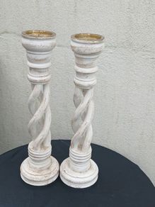 Gorgeous Pair of XL Candle Sticks