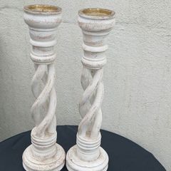 Gorgeous Pair of XL Candle Sticks