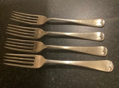 4 Old Dinner Forks