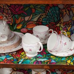 Queen Anne Pink Rose Bone China Tea Set 20 Pieces