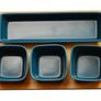 Ladelle Serving Porcelain Snack Bowl Set Of 4 Oblong Navy Ladelle Image 2