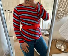 Lennon Courtney Striped Belted Blouse UK10
