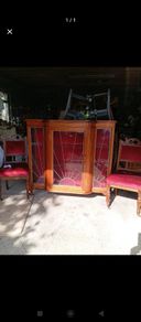 Art decor sunburst display cabinet