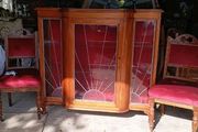 Art decor sunburst display cabinet