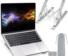 Stand for Desk, Ergonomic Adjustable Laptop Riser, Aluminum Portable Laptops Holder