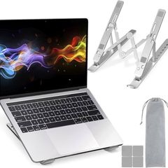 Stand for Desk, Ergonomic Adjustable Laptop Riser, Aluminum Portable Laptops Holder