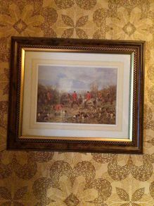 Pair of vintage Hunting Scenes pictures