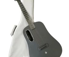LAVA MUSIC BLUE LAVA Touch Acoustic- Electric Guitar With Airflow Bag Midnight Black